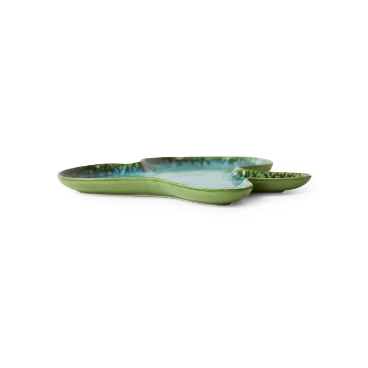 HK Living Assiette Shell Teal - L 39.5 cm x l 38 cm > Fabrication Artisanale|Assiettes & Couverts
