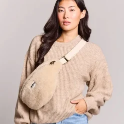 Hindbag Banane Sasha en fourrure Beige > Femme Biologique|Sacs & Cabas