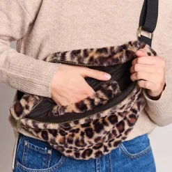 Hindbag Banane Sasha en fourrure Léopard > Femme Biologique|Sacs & Cabas