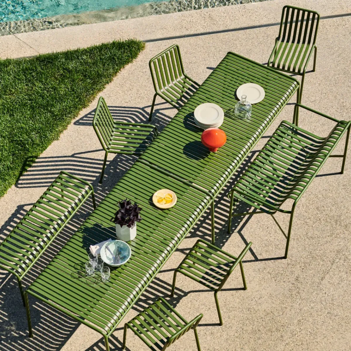 Hay Banc Dining Palissade - Olive > Poufs & Bancs