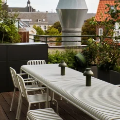 Hay Banc Palissade en acier poudré - Gris ciel > Poufs & Bancs