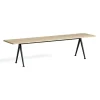 Hay Banc Pyramid 12 Base noire u0026 plateau chêne vernis > Assises|Poufs & Bancs