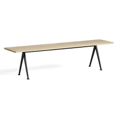 Hay Banc Pyramid 12 Base noire u0026 plateau chêne vernis > Assises|Poufs & Bancs