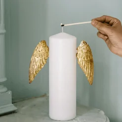 Boncoeurs Bijou De Bougie Wings Or > Fabrication Artisanale|Bougies, Bougeoirs Et Allumettes