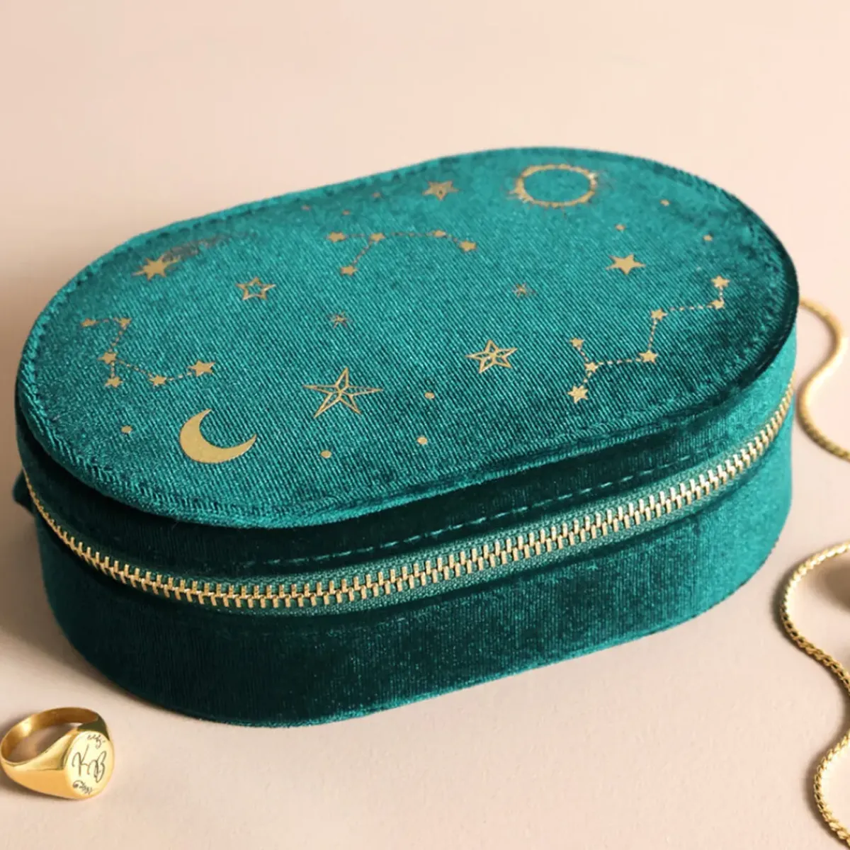 Sélectionné par Fleux Boite à Bijoux en velours Nuit Étoilée - Bleu Sarcelle > Bijoux & Montres|Paniers & Boîtes