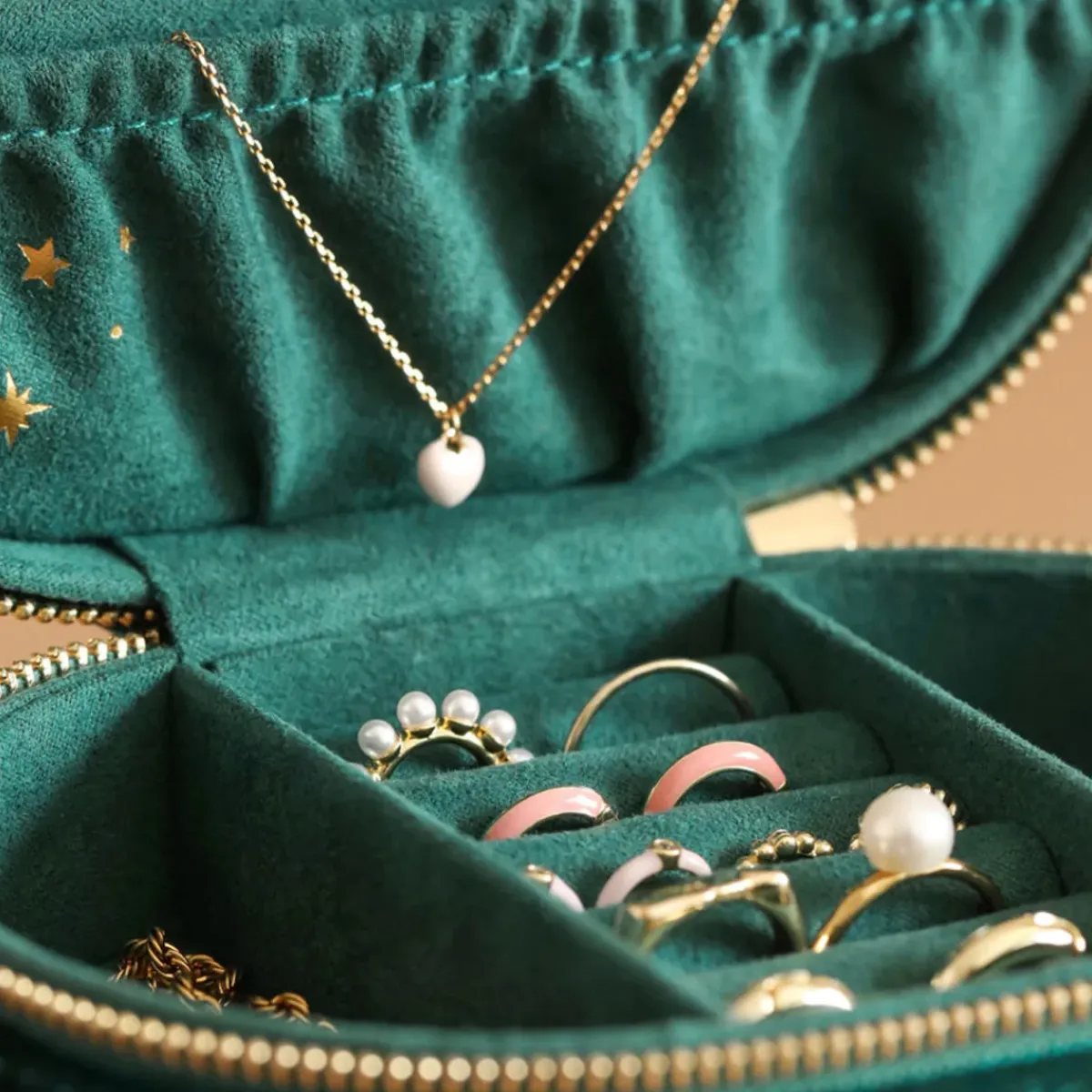 Sélectionné par Fleux Boite à Bijoux en velours Nuit Étoilée - Bleu Sarcelle > Bijoux & Montres|Paniers & Boîtes
