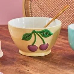 Rice Bol avec cerises en relief - Crème - 600 ml > Bols & Coupelles