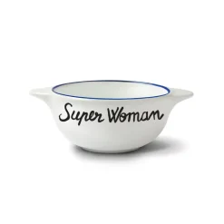 Pied de Poule Bol breton en faïence - Super Woman > Fabriqué En France|Fabrication Artisanale
