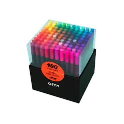 Omy Boîte de 100 feutres double-pointe > Enfant Jouets|Papeterie