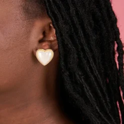 Coucou Suzette Boucles d'oreilles Coeur en Perle > Bijoux & Montres