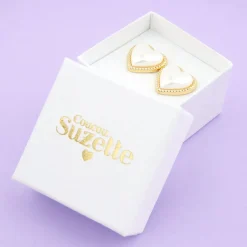 Coucou Suzette Boucles d'oreilles Coeur en Perle > Bijoux & Montres