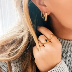Sélectionné par Fleux Boucles d'oreilles ovales > Bijoux & Montres