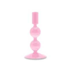 Sélectionné par Fleux Bougeoir en Verre - Rose > Bougies, Bougeoirs Et Allumettes