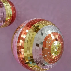 Rice Boule Disco Ø 18 cm - Rayures Rose > Accessoires Design