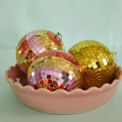 Rice Boule Disco Ø 5 cm - Rayures Rose > Accessoires Design