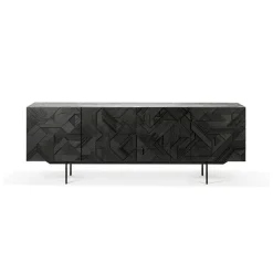 Ethnicraft Buffet Graphic en teck verni - 4 portes > Buffets, Armoires & Commodes