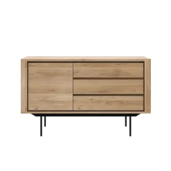 Ethnicraft Buffet Shadow en chêne - 1 porte, 3 tiroirs > Buffets, Armoires & Commodes
