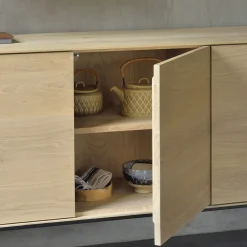 Ethnicraft Buffet Whitebird en chêne - 3 portes > Buffets, Armoires & Commodes