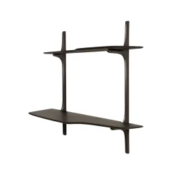 Ethnicraft Bureau Mural PI en Acajou Vernis - 140 x 48 x 126 cm > Etagères