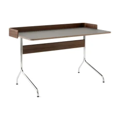 And Tradition Bureau Pavilion AV17 Linoleum Iron 4178 - Noyer / Pieds Chrome > Bureaux & Secrétaires