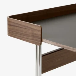 And Tradition Bureau Pavilion AV17 Linoleum Iron 4178 - Noyer / Pieds Chrome > Bureaux & Secrétaires