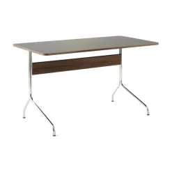 And Tradition Bureau Pavilion AV16 Linoleum Iron 4178 - Noyer / Pieds Chrome > Bureaux & Secrétaires