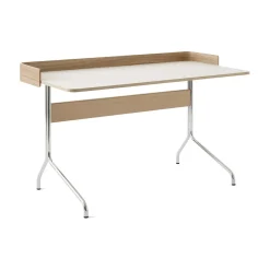 And Tradition Bureau Pavilion AV17 Linoleum Mushroom 4176 - Chêne / Pieds Chrome > Bureaux & Secrétaires