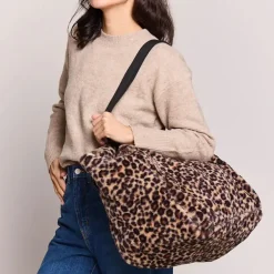 Hindbag Cabas Claude en fourrure - Léopard > Femme Recyclé|Sacs & Cabas