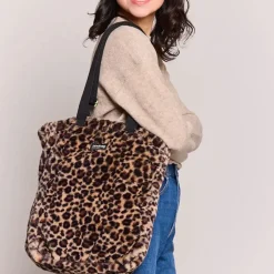 Hindbag Cabas Paul en fourrure - Léopard > Femme Recyclé|Sacs & Cabas