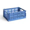 Hay Caisse Crate M - Bleu électrique > Recyclé|Petits Rangements