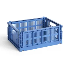 Hay Caisse Crate M - Bleu électrique > Recyclé|Petits Rangements