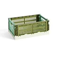 Hay Caisse Crate Mix - Olive / Menthe foncée > Recyclé|Petits Rangements