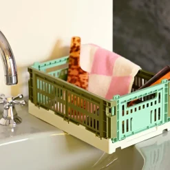 Hay Caisse Crate Mix - Olive / Menthe foncée > Recyclé|Petits Rangements