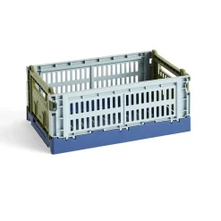 Hay Caisse Crate Mix S - Dusty Bleu > Recyclé|Petits Rangements
