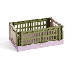 Hay Caisse Crate Mix S - Olive/ Poudre > Recyclé|Petits Rangements