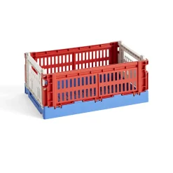 Hay Caisse Crate Mix S - Rouge / Bleu > Recyclé|Petits Rangements