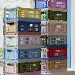 Hay Caisse Crate Mix S - Rouge / Bleu > Recyclé|Petits Rangements