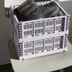 Hay Caisse Crate M - Lavande > Recyclé|Petits Rangements