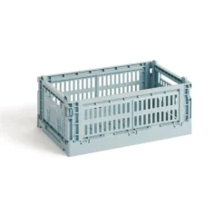 Hay Caisse Crate S - Bleu Dusty > Recyclé|Petits Rangements