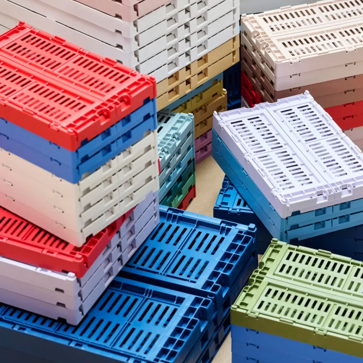 Hay Caisse Crate S - Bleu Electrique > Recyclé|Petits Rangements