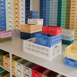 Hay Caisse Crate S - Gris Clair > Recyclé|Petits Rangements