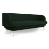 ENOstudio Canapé Cornice 3 places en velours - Vert Canard u0026 Laiton > Canapés