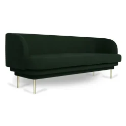 ENOstudio Canapé Cornice 3 places en velours - Vert Canard u0026 Laiton > Canapés