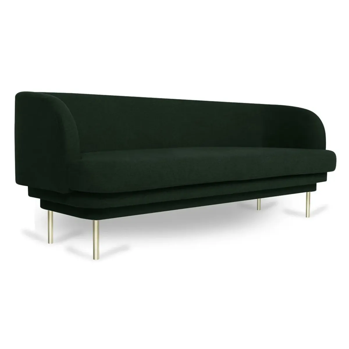 ENOstudio Canapé Cornice 3 places en velours - Vert Canard u0026 Laiton > Canapés
