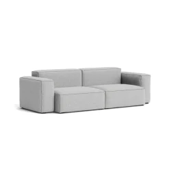 Hay Canapé Mags Soft Low 2.5 places - Combinaison 1 - Flamiber Grey C8- Coutures Dark Grey > Canapés