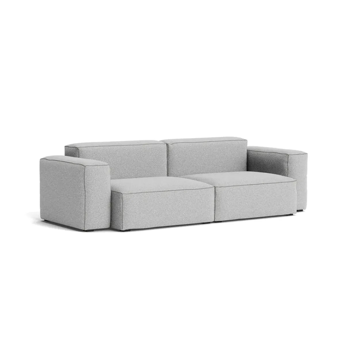 Hay Canapé Mags Soft Low 2.5 places - Combinaison 1 - Flamiber Grey C8- Coutures Dark Grey > Canapés