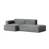 Hay Canapé Méridienne Mags Soft Low 2.5 places - Combinaison 3 left - Hallingdal 130 - Coutures Light Grey > Canapés