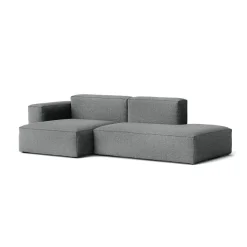Hay Canapé Méridienne Mags Soft Low 2.5 places - Combinaison 3 left - Hallingdal 130 - Coutures Light Grey > Canapés