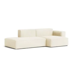 Hay Canapé Méridienne Mags Soft Low 2.5 places - Combinaison 3 right - Hallingdal 100 - Coutures Beige > Canapés