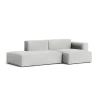 Hay Canapé Méridienne Mags Soft Low 2.5 places - Combinaison 3 right - Hallingdal 116 - Coutures Light Grey > Canapés